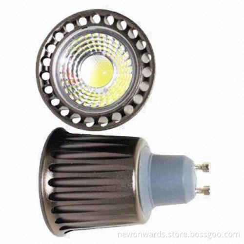 5W GU10 Transparent COB Spotlight with Aluminum Housing